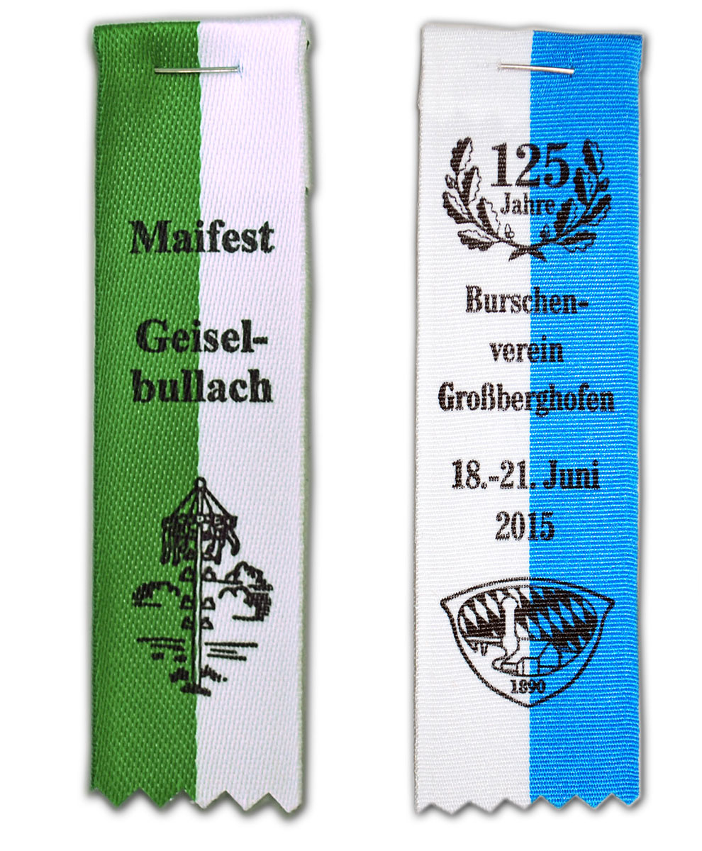 Festabzeichen 2-farbig, einfarbiger Druck