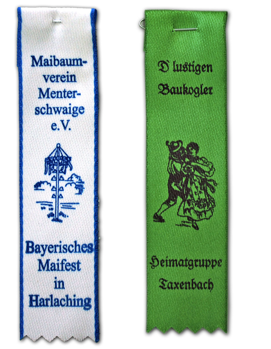 Festabzeichen Maibaum mit Schrift und Klischee