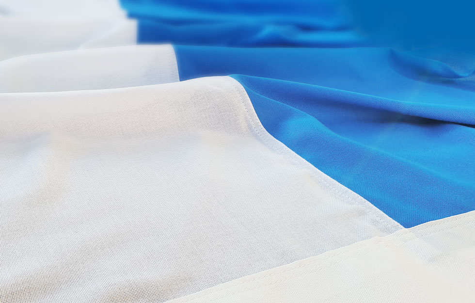 01 Bannerfahne für Maibaum EXTRA weiß-blau